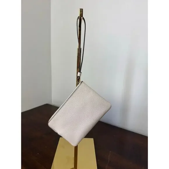 Coach Corner Zip Wristlet Gold/Chalk (off white/cream) NWOT - Picture 6 of 8